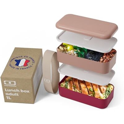 monbento Originele lunchbox roze/magenta magnetronbox luchtdichte lunchbox met 2 etages ideaal voor werk/picknick BPA-vrij gemaakt in Frankrijk roze tinten monbento Originele lunchbox roze/magenta magnetronbox luchtdichte lunchbox met 2 etages ideaal voor werk/picknick BPA-vrij gemaakt in Frankrijk roze tinten