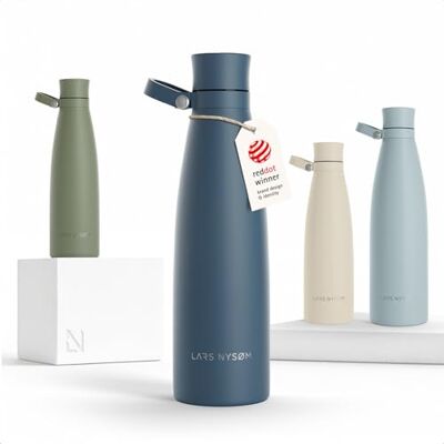LARS NYSØM Thermosfles, roestvrij staal, 750 ml, metaal, geïsoleerde Roestvrijstalen thermosfles, 12 uur, warm, 24 uur, koud, waterdichte drinkfles voor sport en fiets, waterfles LARS NYSØM Thermosfles, roestvrij staal, 750 ml, metaal, geïsoleerde Roestvrijstalen thermosfles, 12 uur, warm, 24 uur, koud, waterdichte drinkfles voor sport en fiets, waterfles