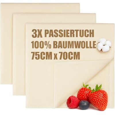 com-four ® 3 x bakkerijlinnen, zeepdoek, om te passeren, 100% katoen com-four ® 3 x bakkerijlinnen, zeepdoek, om te passeren, 100% katoen