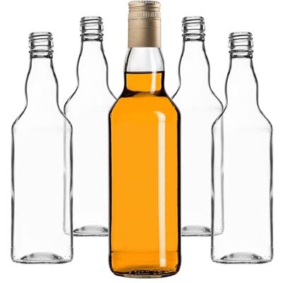 KADAX Set van 50 glazen flessen om te vullen 500 ml Lege likeurflessen met schroefdop KADAX Set van 50 glazen flessen om te vullen 500 ml Lege likeurflessen met schroefdop