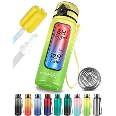 My Vesperbox Thermo Minny Waterdichte roestvrijstalen thermosfles met rietje of zeef 400 ml, 600 ml robuuste roestvrijstalen drinkfles voor kinderen en volwassenen BPA-vrij My Vesperbox Thermo Minny Waterdichte roestvrijstalen thermosfles met rietje of zeef 400 ml, 600 ml robuuste roestvrijstalen drinkfles voor kinderen en volwassenen BPA-vrij