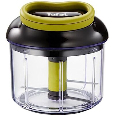 Tefal K1320404 Handhakmolen 5 seconden, 900 ml, hakken, snijden, mixen, groenten, noten, uien, messen van roestvrij staal, snelle en eenvoudige keuken Tefal K1320404 Handhakmolen 5 seconden, 900 ml, hakken, snijden, mixen, groenten, noten, uien, messen van roestvrij staal, snelle en eenvoudige keuken