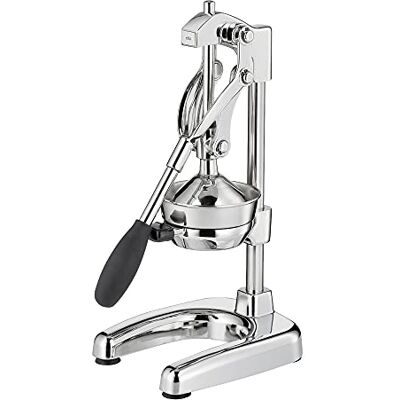 Cilio AMALFI handmatige citruspers roestvrij staal handsapcentrifuge voor 25% meer sap lage inspanning professionele fruitpers 22,5 x 19,5 x 43,5 cm, verchroomd Cilio AMALFI handmatige citruspers roestvrij staal handsapcentrifuge voor 25% meer sap lage inspanning professionele fruitpers 22,5 x 19,5 x 43,5 cm, verchroomd