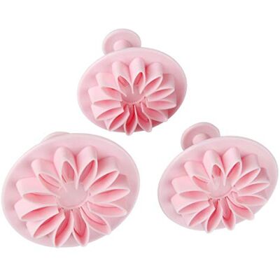 Zenker Set van 3 fondant uitsteekvormpjes Plastic Bloem 5,5/6/7 cm Roze Zenker Set van 3 fondant uitsteekvormpjes Plastic Bloem 5,5/6/7 cm Roze