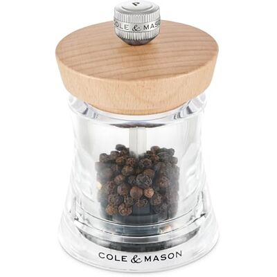 Cole & Mason Holborn Pepermolen van natuurlijk beuken, 95 mm, pepermolen met instelbare maaltijd, precision-mechanisme + carbon Cole & Mason Holborn Pepermolen van natuurlijk beuken, 95 mm, pepermolen met instelbare maaltijd, precision-mechanisme + carbon