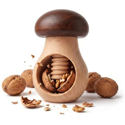 Ottido Notenkraker en hazelnoten paddenstoel hout om te schroeven beuken 10 x 6 cm 10 x 6 cm, beukenhout, vergemakkelijkt het breken aanzienlijk, schroefsysteem, noten en hazelnoten, paddenstoelvorm Ottido Notenkraker en hazelnoten paddenstoel hout om te schroeven beuken 10 x 6 cm 10 x 6 cm, beukenhout, vergemakkelijkt het breken aanzienlijk, schroefsysteem, noten en hazelnoten, paddenstoelvorm
