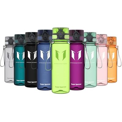 Super Sparrow waterfles, drinkfles, BPA-vrij, geschikt voor sport, wandelen, school, kantoor, buiten, 500 ml Super Sparrow waterfles, drinkfles, BPA-vrij, geschikt voor sport, wandelen, school, kantoor, buiten, 500 ml