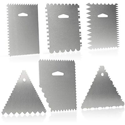 com-four ® Set van 6 taartspatels van aluminium com-four ® Set van 6 taartspatels van aluminium