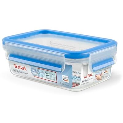 Tefal K3021112 Masterseal Fresh Rechthoekige kunststof bewaardoos 0,55 l blauw Tefal K3021112 Masterseal Fresh Rechthoekige kunststof bewaardoos 0,55 l blauw