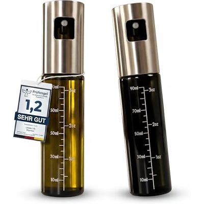 Leisure Life ® Premium oliesproeier 2.0 volledig roestvrij staal 100 ml UV-bescherming, BPA-vrij, vaatwasmachinebestendig gelijkmatige nevel Leisure Life ® Premium oliesproeier 2.0 volledig roestvrij staal 100 ml UV-bescherming, BPA-vrij, vaatwasmachinebestendig gelijkmatige nevel