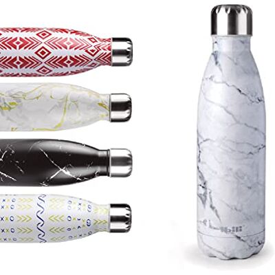 IBILI Marmeren thermosfles (marmer), 500 ml, roestvrij staal 18/10, dubbelwandig, herbruikbaar IBILI Marmeren thermosfles (marmer), 500 ml, roestvrij staal 18/10, dubbelwandig, herbruikbaar