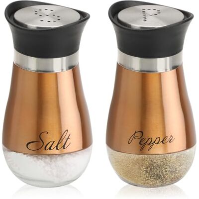 com-four ® 2-delige zout- en peperstrooierset, roestvrij staal en glas com-four ® 2-delige zout- en peperstrooierset, roestvrij staal en glas