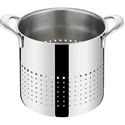Lagostina Emotion Geperforeerde deegmand van roestvrij staal 18/10, Ø 20 cm, vergiet voor het snel afvoeren van levensmiddelen, met brede gelaste handgrepen, vaatwasmachinebestendig Lagostina Emotion Geperforeerde deegmand van roestvrij staal 18/10, Ø 20 cm, vergiet voor het snel afvoeren van levensmiddelen, met brede gelaste handgrepen, vaatwasmachinebestendig