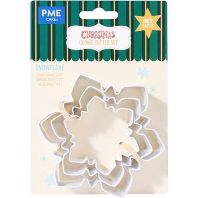 PME Kerst koekjessnijder Sneeuwvlokken (3 stuks) PME Kerst koekjessnijder Sneeuwvlokken (3 stuks)