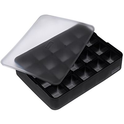 Lurch 240705 ijsvorm "Cubes" van platina-siliconen, 100% BPA-vrij, met deksel voor 20 ijsblokjes (3 x 3 cm), zwart, 6,3 x 15,3 x 20,3 cm Lurch 240705 ijsvorm "Cubes" van platina-siliconen, 100% BPA-vrij, met deksel voor 20 ijsblokjes (3 x 3 cm), zwart, 6,3 x 15,3 x 20,3 cm