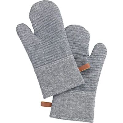WENKO Ada Stripes ovenhandschoenen grijs WENKO Ada Stripes ovenhandschoenen grijs