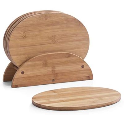 Zeller 25266 houder voor 7 snijplanken, bamboe, bruin, 24 x 8 x 19 cm Zeller 25266 houder voor 7 snijplanken, bamboe, bruin, 24 x 8 x 19 cm