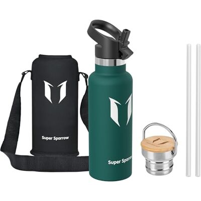 Super Sparrow waterfles Houdt vloeistoffen perfect warm of koud met dubbelwandig vacuüm geïsoleerd BPA-vrij / lekvrij, 350 ml / 500 ml / 620 ml / 825 ml Voor fitness en buitenenthousiasten Super Sparrow waterfles Houdt vloeistoffen perfect warm of koud met dubbelwandig vacuüm geïsoleerd BPA-vrij / lekvrij, 350 ml / 500 ml / 620 ml / 825 ml Voor fitness en buitenenthousiasten