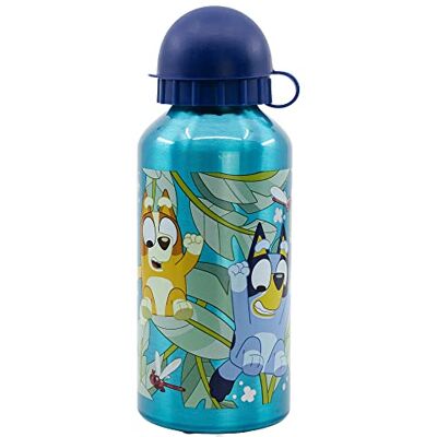 Stor Bluey Aluminium drinkfles voor kinderen, 400 ml, herbruikbare fles met veiligheidsneus en lekvrije sluiting, licht en robuust Stor Bluey Aluminium drinkfles voor kinderen, 400 ml, herbruikbare fles met veiligheidsneus en lekvrije sluiting, licht en robuust