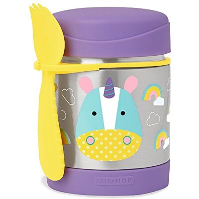 Skip Hop SkipHop Zoo Geïsoleerde Food Jar, Eureka Unicorn Skip Hop SkipHop Zoo Geïsoleerde Food Jar, Eureka Unicorn