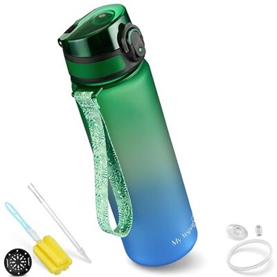 My Vesperbox Minny Drinkfles voor kinderen, lekvrij, 350 ml, 500 ml, 750 ml, met rietje of zeef, lichte Tritan-waterfles, BPA-vrij, voor de kleuterklas, school (groen, blauw, 500 ml) My Vesperbox Minny Drinkfles voor kinderen, lekvrij, 350 ml, 500 ml, 750 ml, met rietje of zeef, lichte Tritan-waterfles, BPA-vrij, voor de kleuterklas, school (groen, blauw, 500 ml)