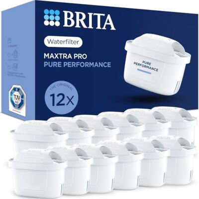 Brita Waterfilterpatroon MAXTRA PRO Pure Performance 12 stuks Originele navulling compatibel met kannen vermindert microzuiverheden, PFAS, chloor, kalk en metaal (jaarpack) Brita Waterfilterpatroon MAXTRA PRO Pure Performance 12 stuks Originele navulling compatibel met kannen vermindert microzuiverheden, PFAS, chloor, kalk en metaal (jaarpack)