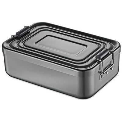 Küchenprofi Lunchbox, Aluminium, Antraciet, 18 x 12 x 5.5 cm Küchenprofi Lunchbox, Aluminium, Antraciet, 18 x 12 x 5.5 cm