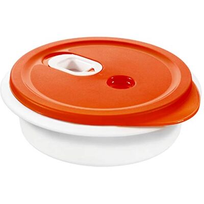 Rotho Micro Clever Magnetronservies, BPA-vrije kunststof, rood/wit, 1 liter (20 x 20 x 6,5 cm) Rotho Micro Clever Magnetronservies, BPA-vrije kunststof, rood/wit, 1 liter (20 x 20 x 6,5 cm)