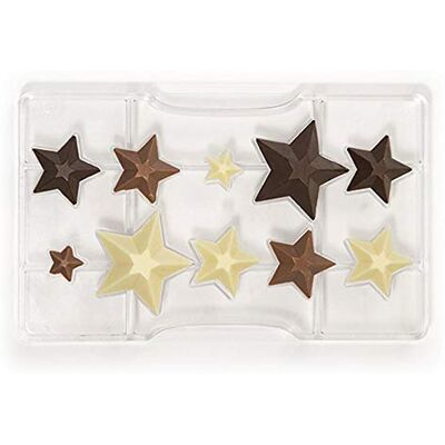 Decora 0050134 vorm voor chocolade sterren, anders Decora 0050134 vorm voor chocolade sterren, anders
