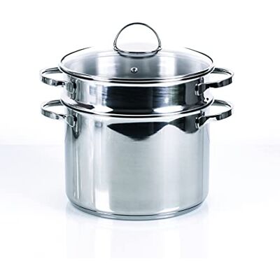 Moneta Allegro Pastakoker 22 cm van roestvrij staal, voor alle warmtebronnen, 5,9 liter Moneta Allegro Pastakoker 22 cm van roestvrij staal, voor alle warmtebronnen, 5,9 liter