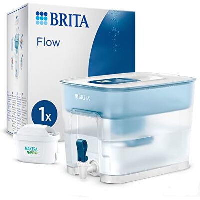Brita Flow Cool Blue waterfiltersysteem (8,2 l) met 1 MAXTRA PRO All-in-1 filter vermindert PFAS, chloor en kalk waterdispenser in XXL-formaat, geschikt voor koelkast Emba Brita Flow Cool Blue waterfiltersysteem (8,2 l) met 1 MAXTRA PRO All-in-1 filter vermindert PFAS, chloor en kalk waterdispenser in XXL-formaat, geschikt voor koelkast Emba