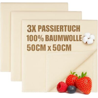 com-four ® 3 x bakkerijlinnen, zeepdoek, om te passeren, 100% katoen com-four ® 3 x bakkerijlinnen, zeepdoek, om te passeren, 100% katoen