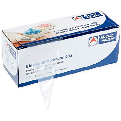 Thermohauser 100 wegwerpspuitzakken (PE-kunststof) Smoothy, transparant, 45 x 23 x 0,009 cm Thermohauser 100 wegwerpspuitzakken (PE-kunststof) Smoothy, transparant, 45 x 23 x 0,009 cm