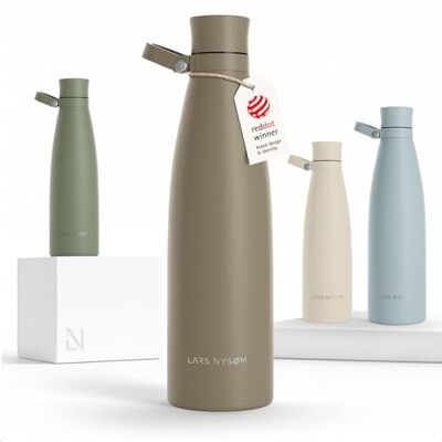 LARS NYSØM Thermosfles, roestvrij staal, 1000 ml, metaal, geïsoleerde Roestvrijstalen thermosfles, 12 uur warm, 24 uur koud, waterdichte drinkfles voor sport en fiets, waterfles LARS NYSØM Thermosfles, roestvrij staal, 1000 ml, metaal, geïsoleerde Roestvrijstalen thermosfles, 12 uur warm, 24 uur koud, waterdichte drinkfles voor sport en fiets, waterfles