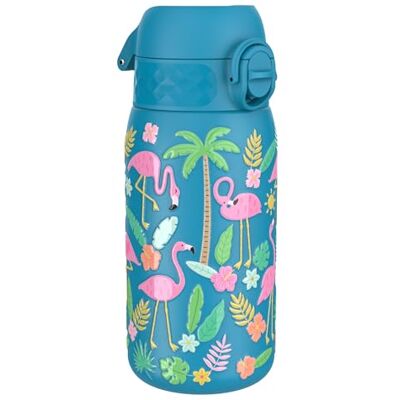 Ion8 Lichte drinkfles van roestvrij staal, 400 ml, niet geïsoleerd, lekvrij, gemakkelijk te openen, veilige vergrendeling, vaatwasmachinebestendig, draaggreep, gemakkelijk te reinigen, duurzaam, roze flamingo's Ion8 Lichte drinkfles van roestvrij staal, 400 ml, niet geïsoleerd, lekvrij, gemakkelijk te openen, veilige vergrendeling, vaatwasmachinebestendig, draaggreep, gemakkelijk te reinigen, duurzaam, roze flamingo's