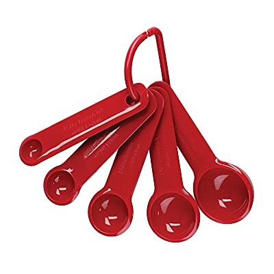 KitchenAid Lot de 5 cuillères à mesurer – Rouge empire KitchenAid Lot de 5 cuillères à mesurer – Rouge empire