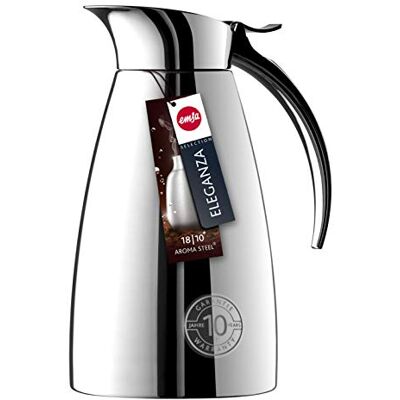 Emsa 502488 ELEGANZA thermoskan, Easy Open-sluiting, roestvrij staal, 0,6 l Emsa 502488 ELEGANZA thermoskan, Easy Open-sluiting, roestvrij staal, 0,6 l