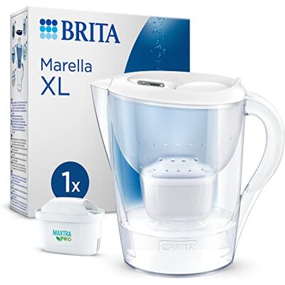 Brita Marella filterkaraf XL + 1 Maxtra Pro PP wit polypropyleen 3,5 liter 150 liter Brita Marella filterkaraf XL + 1 Maxtra Pro PP wit polypropyleen 3,5 liter 150 liter