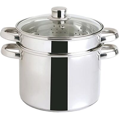 Quid Gastro Fresh 3-delige roestvrijstalen batterij, 22 cm, 6,4 l, staal Quid Gastro Fresh 3-delige roestvrijstalen batterij, 22 cm, 6,4 l, staal
