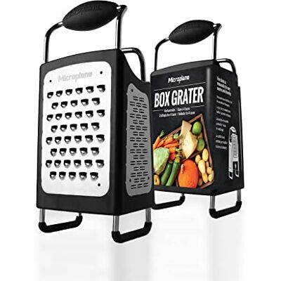 Microplane Multifunctionele vierzijdige rasp van ultrascherp roestvrij staal – snijmachine, dun, lint en extra dikke messen Microplane Multifunctionele vierzijdige rasp van ultrascherp roestvrij staal – snijmachine, dun, lint en extra dikke messen