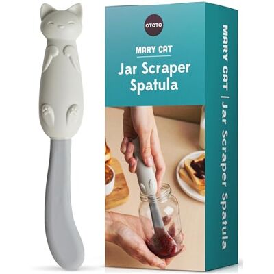 OTOTO Siliconen schraper spatel, schattige keukenaccessoires, leuke unieke keukengadgets voor fijnproevers BPA-vrij en 100% voedselveilig (Mary Cat) OTOTO Siliconen schraper spatel, schattige keukenaccessoires, leuke unieke keukengadgets voor fijnproevers BPA-vrij en 100% voedselveilig (Mary Cat)