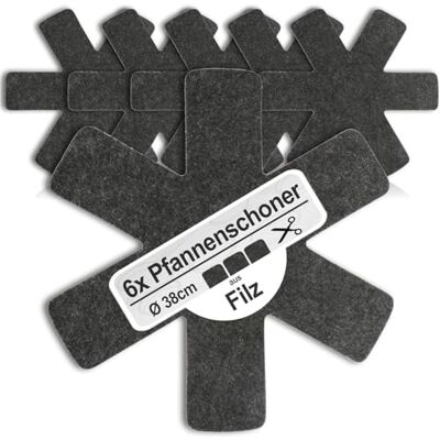 com-four ® 6 x pannenlappen Ø 38 cm van vilt, hittebestendig com-four ® 6 x pannenlappen Ø 38 cm van vilt, hittebestendig