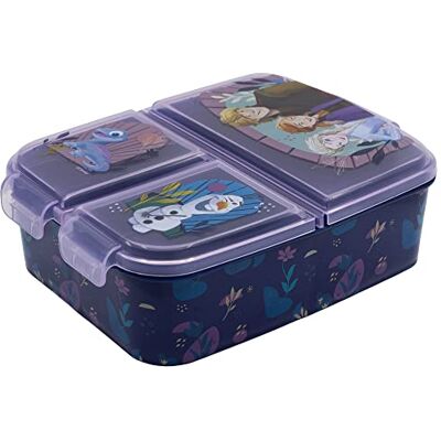 Stor Lunchbox voor kinderen, meerkleurig, 3 vakken, de ijskoningin Stor Lunchbox voor kinderen, meerkleurig, 3 vakken, de ijskoningin