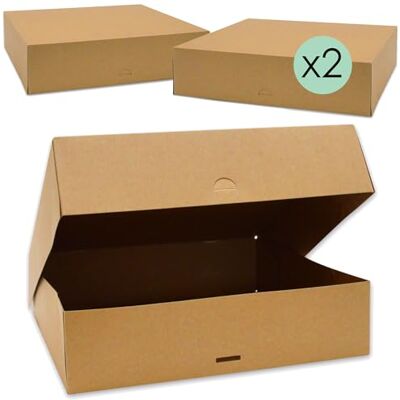 ScrapCooking SCRAP COOKING Set van 2 taartdozen – kraftpapier, recyclebaar – 32 x 32 x 8 cm – voor transport gebak desserts cake pizza – gemaakt in Frankrijk – 5501 ScrapCooking SCRAP COOKING Set van 2 taartdozen – kraftpapier, recyclebaar – 32 x 32 x 8 cm – voor transport gebak desserts cake pizza – gemaakt in Frankrijk – 5501