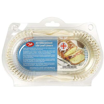 Tala Broodvormen 1 lb van siliconenpapier met antiaanbaklaag, hittebestendig tot 230 °C, 40 stuks, BPA-vrij, ideaal voor het bakken van brood, gebak en gebak Tala Broodvormen 1 lb van siliconenpapier met antiaanbaklaag, hittebestendig tot 230 °C, 40 stuks, BPA-vrij, ideaal voor het bakken van brood, gebak en gebak