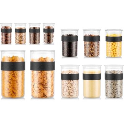 Bodum Presso Plastic Opbergpotten Met Luchtdichte Deksels, Transparant Bodum Presso Plastic Opbergpotten Met Luchtdichte Deksels, Transparant