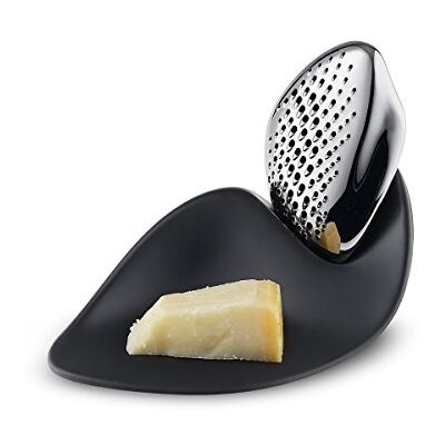 Alessi ZH03 Design rasp van roestvrij staal 18/10 en melamine basis Alessi ZH03 Design rasp van roestvrij staal 18/10 en melamine basis