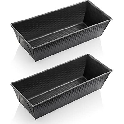 Grizzly Set van 2 broodbakvormen 30 x 11,5 cm, zuurdesembestendig en anti-aanbaklaag, voor brood en cake Grizzly Set van 2 broodbakvormen 30 x 11,5 cm, zuurdesembestendig en anti-aanbaklaag, voor brood en cake