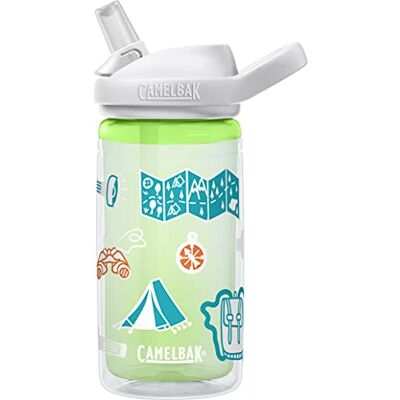 Camelbak Eddy+ Kids Geïsoleerde drinkfles voor kinderen, motief avontuurkaart, 0,4 liter Camelbak Eddy+ Kids Geïsoleerde drinkfles voor kinderen, motief avontuurkaart, 0,4 liter