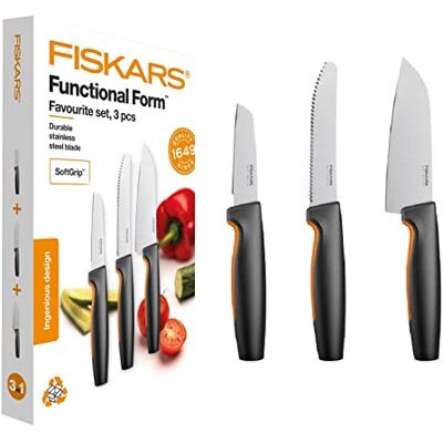 Fiskars keukenmessenset, 3-delig, functionele vorm Fiskars keukenmessenset, 3-delig, functionele vorm